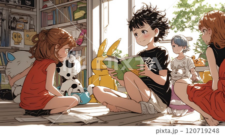 友達と遊んでいる幼い子供たち