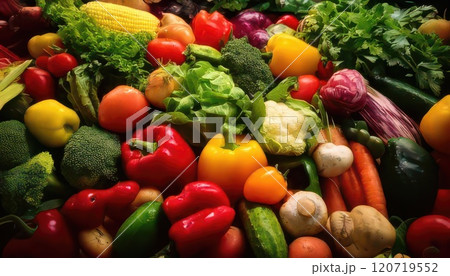《AI画像》たくさんの野菜 《AI画像》たくさんの野菜 120719552
