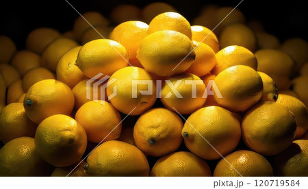 《AI画像》山積みのレモン 120719584