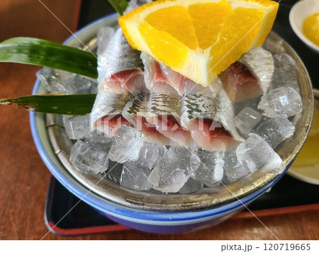 イワシの刺身　素材　背景 120719665