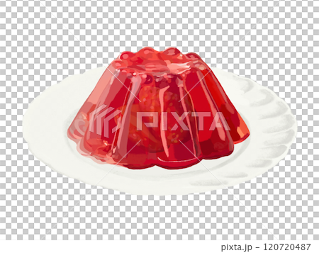 水果凍(含草莓和果肉)帶盤 水果凍(含草莓和果肉)帶盤 120720487