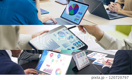 データ分析イメージのコラージュ データ分析イメージのコラージュ 120720797