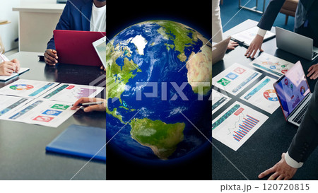 グローバルビジネスのコラージュ 120720815