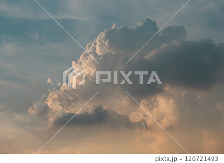 Colorful dramatic sky with cloud before sunset. 120721493