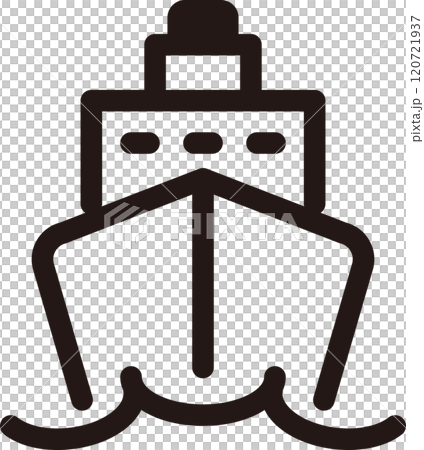 Business ship icon pictogram line drawing decoration simple illustration material set 120721937