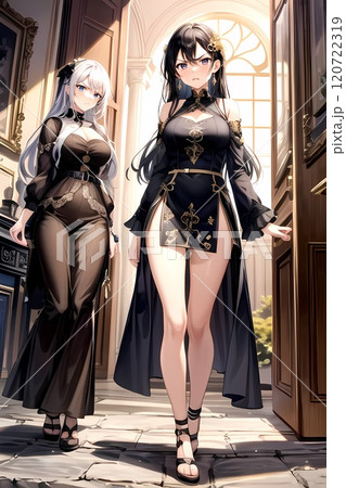 黒いドレスの女性 120722319