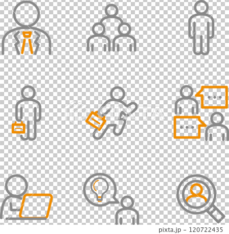 ビジネス 人物 アイコン ピクトグラム 絵文字 ライン 線画 飾り あしらい イラスト素材セット ビジネス 人物 アイコン ピクトグラム 絵文字 ライン 線画 飾り あしらい イラスト素材セット 120722435