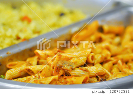 pasta, pork penne or pork pasta or penne pork with tomato sauce pasta, pork penne or pork pasta or penne pork with tomato sauce 120722551