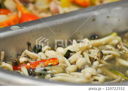 mushroom soup , shimeji mushroom soup or spicy soup or spicy shimeji mushroom soup mushroom soup , shimeji mushroom soup or spicy soup or spicy shimeji mushroom soup 120722552