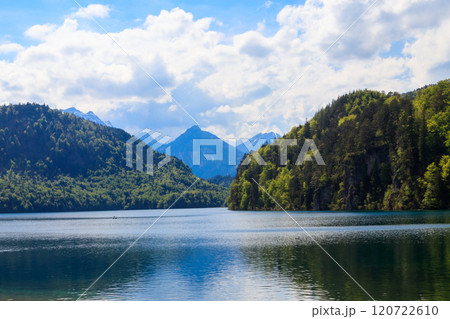 View of the Alpsee in Bavarian Alps, Germany View of the Alpsee in Bavarian Alps, Germany 120722610