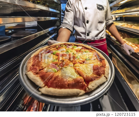 焼きたてピザのイメージ素材 焼きたてピザのイメージ素材 120723115