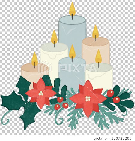 クリスマスキャンドル 120723209