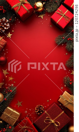 クリスマスプレゼントのフレーム 120724298