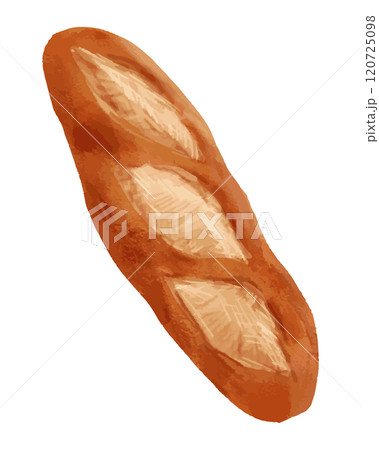 バゲット/フランスパンの水彩イラスト 120725098
