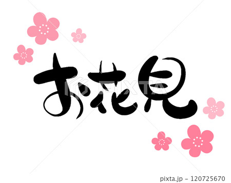 お花見の文字（桜）のイラスト素材 [120725670] - PIXTA