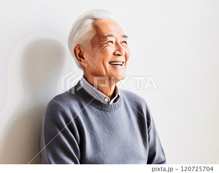 笑顔のおじいさん 120725704