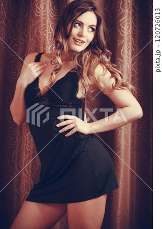 Portrait of sexy sensual young woman in lingerie. Portrait of sexy sensual young woman in lingerie. 120726013