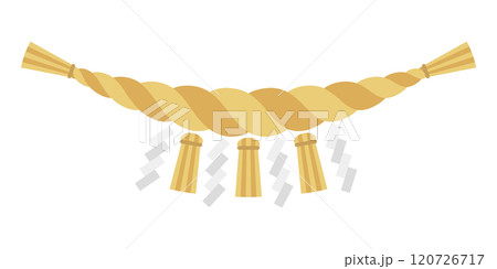 日本の神社のしめ縄 120726717