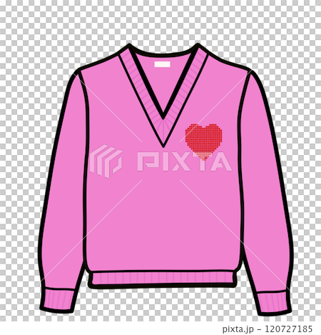 V-neck sweater illustration 120727185
