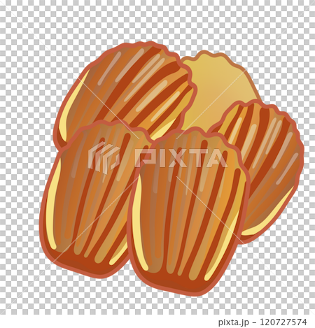 烘焙糖果瑪德琳的插圖 烘焙糖果瑪德琳的插圖 120727574