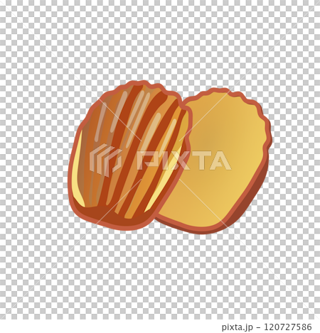 烘焙糖果瑪德琳的插圖 120727586