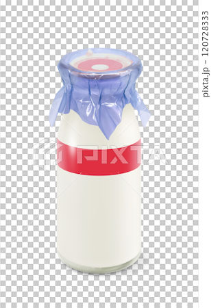 牛乳 牛乳瓶 イラスト リアル  120728333
