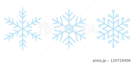 シンプルな雪の結晶イラスト 120728406
