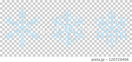 シンプルな雪の結晶イラスト 120728406