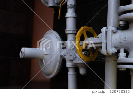 Gas pipes installed in Armenia reflect industrial infrastructure and modernization 120728536