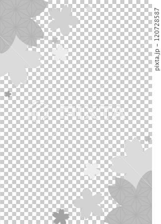 灰色櫻花背景框 120728587