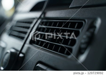 The background image of the control elements of the blower and air conditioning system of a truck. 120729092