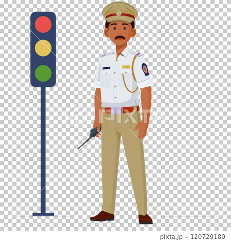 Traffic police officer, Indian police in uniform 120729180