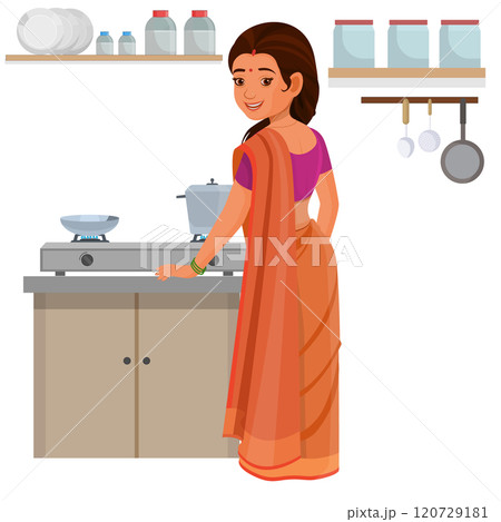 Woman Cooking In Kitchen, woman preparing food 120729181