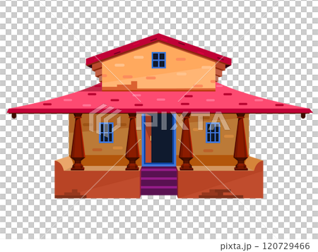 Indian colorful old house, village house Indian colorful old house, village house 120729466