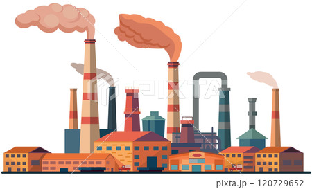 factory buildings, Industrial factories background. 120729652