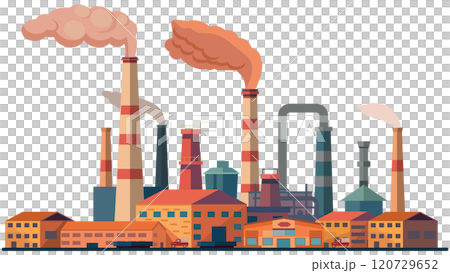 factory buildings, Industrial factories background. 120729652