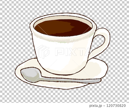 simple hot coffee illustration 120730820