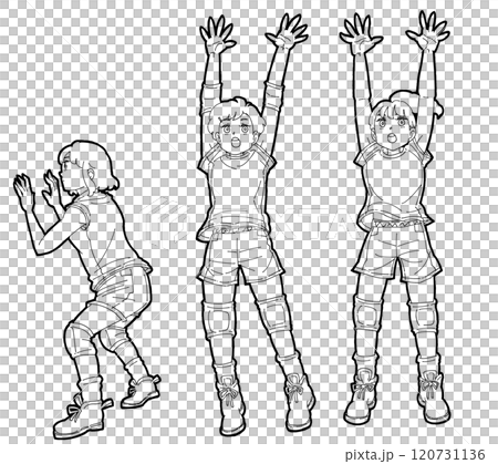 一個女孩玩積木的插圖集 120731136