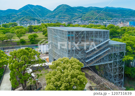 熊本市 熊本地震で被災した宇土櫓の復旧工事現場 熊本市 熊本地震で被災した宇土櫓の復旧工事現場 120731639