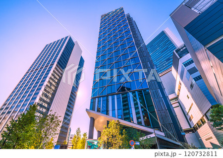 日本の東京都市景観 渋谷アクシュなどを望む、左は渋谷クロスタワー=25日 日本の東京都市景観 渋谷アクシュなどを望む、左は渋谷クロスタワー=25日 120732811