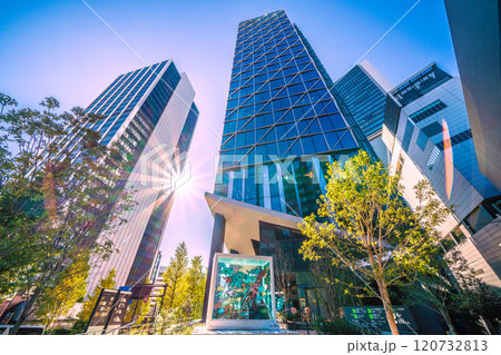 日本の東京都市景観 渋谷アクシュなどを望む、左は渋谷クロスタワー=25日 日本の東京都市景観 渋谷アクシュなどを望む、左は渋谷クロスタワー=25日 120732813