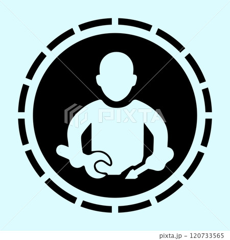 mechanic worker illustration icon mechanic worker illustration icon 120733565