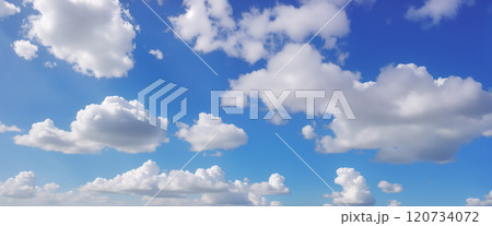 Panorama sky background. Sky on a cloudy day. 120734072