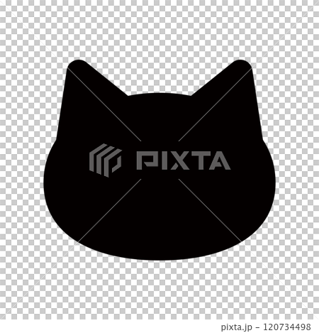 Big-eared cat icon silhouette material Big-eared cat icon silhouette material 120734498