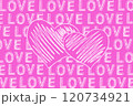 Vibrant Pink Hearts With Love Background for Romantic Celebrations 120734921