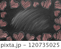 Chalk hearts border 120735025