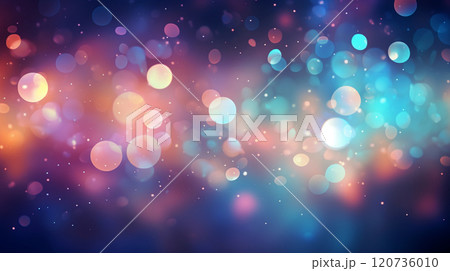 colorful holiday background with Christmas transparent spots glare and glitter. New year design 120736010
