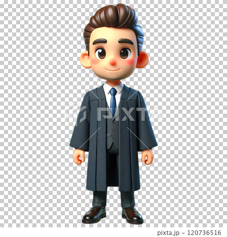Cartoon Judge Character 120736516