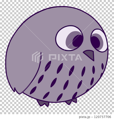 A simple and cute purple owl illustration 120737706