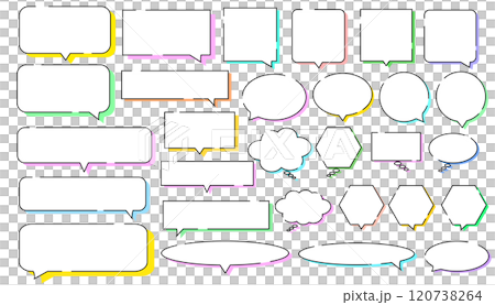 具有鬆散陰影的語音氣泡集 具有鬆散陰影的語音氣泡集 120738264